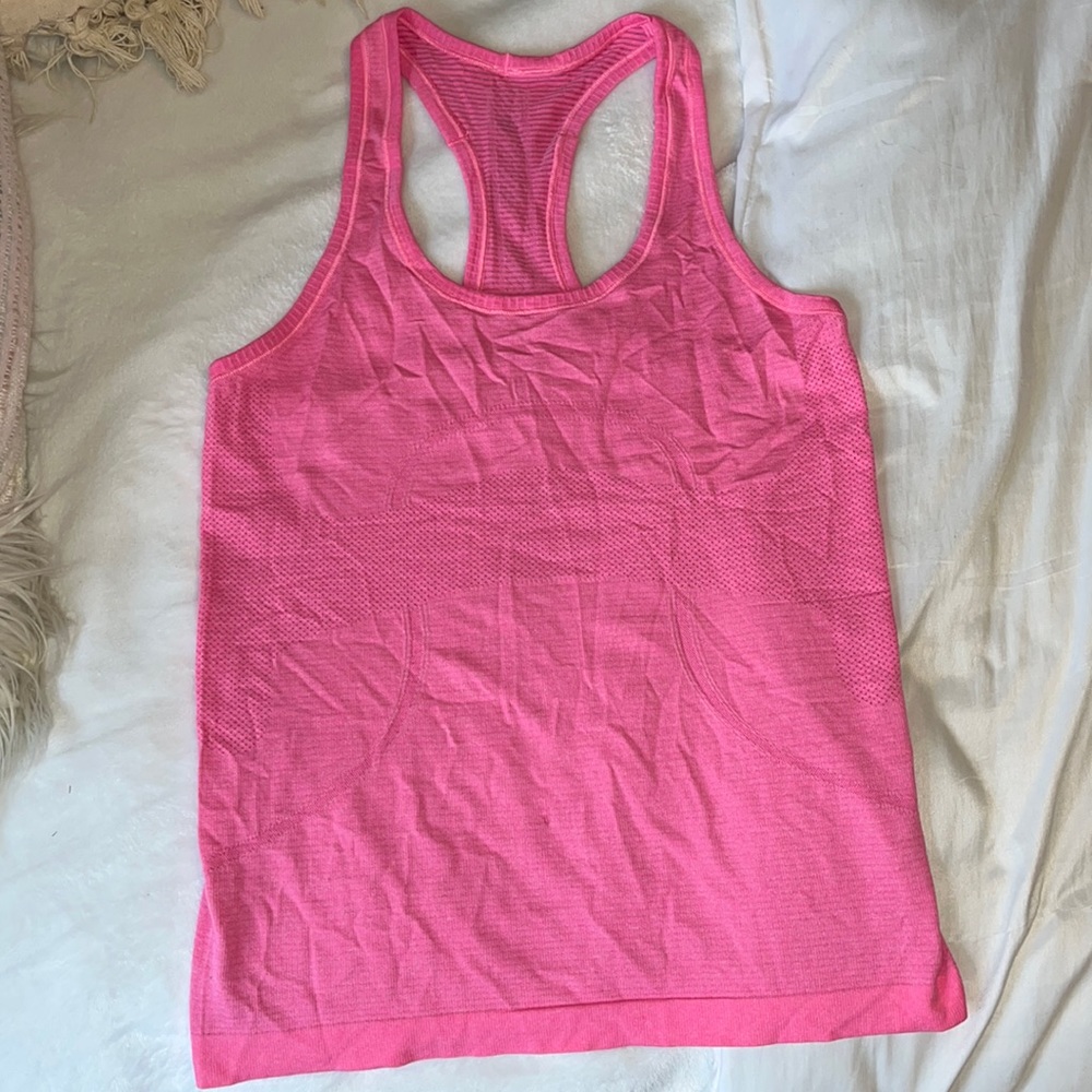 Pink lululemon tank top